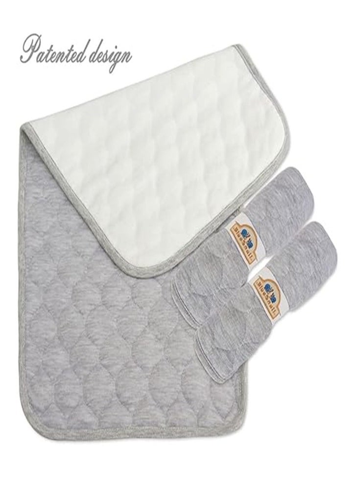 Goolsky - Goolsky  Quilted Thicker Waterproof Changing Pad Liners, 3 Count (Gray) - Image 1