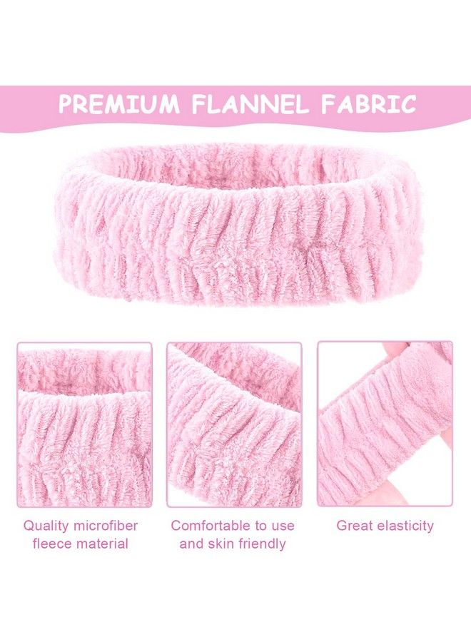 maycreate ® 3Pcs Face Washing Headband Wristband Combo Kit Microfiber Absorbent Hairband Wrist Wash Band Towel For Women Girls For Skincare Makeup Yoga Sport (Pink) - Image 4