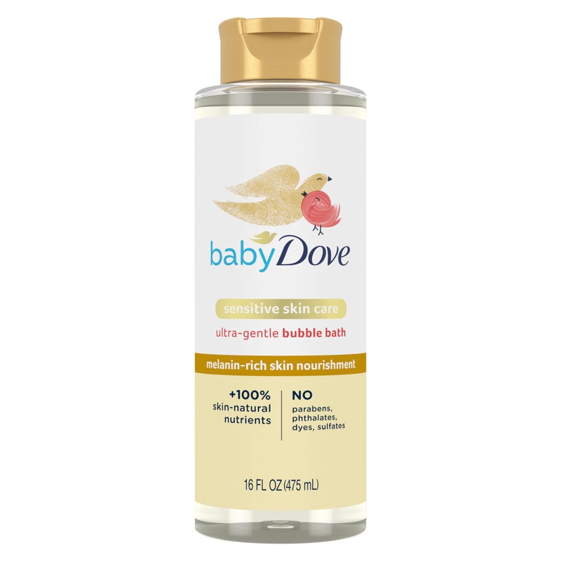 Baby Dove Bubble Bath Melanin-Rich Skin Nourishment for nourished Skin and Bath time Fun Sensitive Skin Care with Skin-Natural nutrients 16 oz, Silver - Image 1