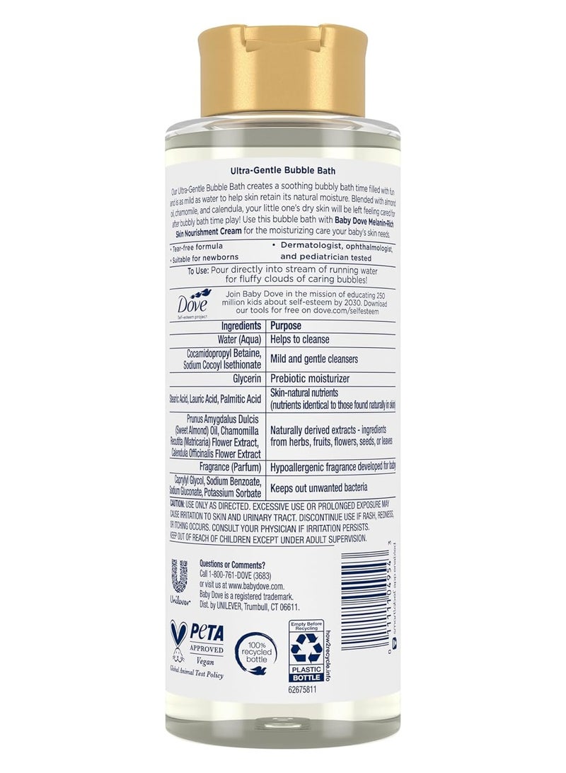Baby Dove Bubble Bath Melanin-Rich Skin Nourishment for nourished Skin and Bath time Fun Sensitive Skin Care with Skin-Natural nutrients 16 oz, Silver - Image 5