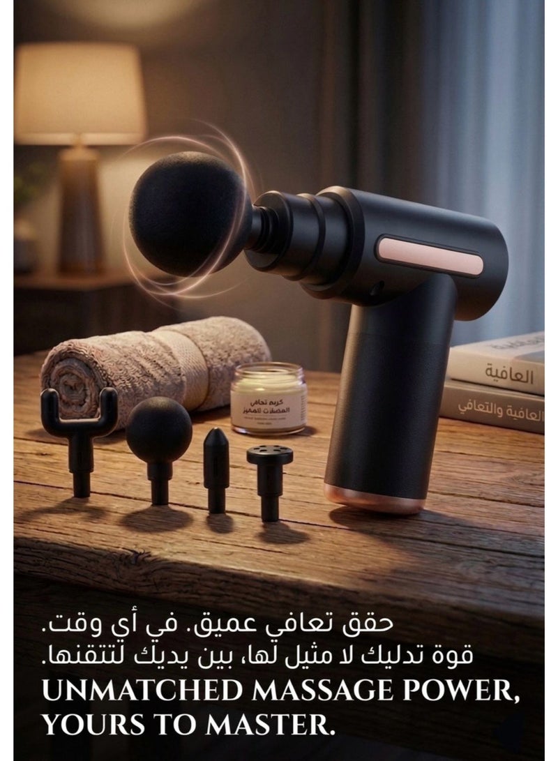 إيزي سو مسدس مساج احترافي – تدليك عميق للعضلات وتخفيف الألم – جهاز مساج برؤوس متعددة للمنزل والرياضة - Image 1