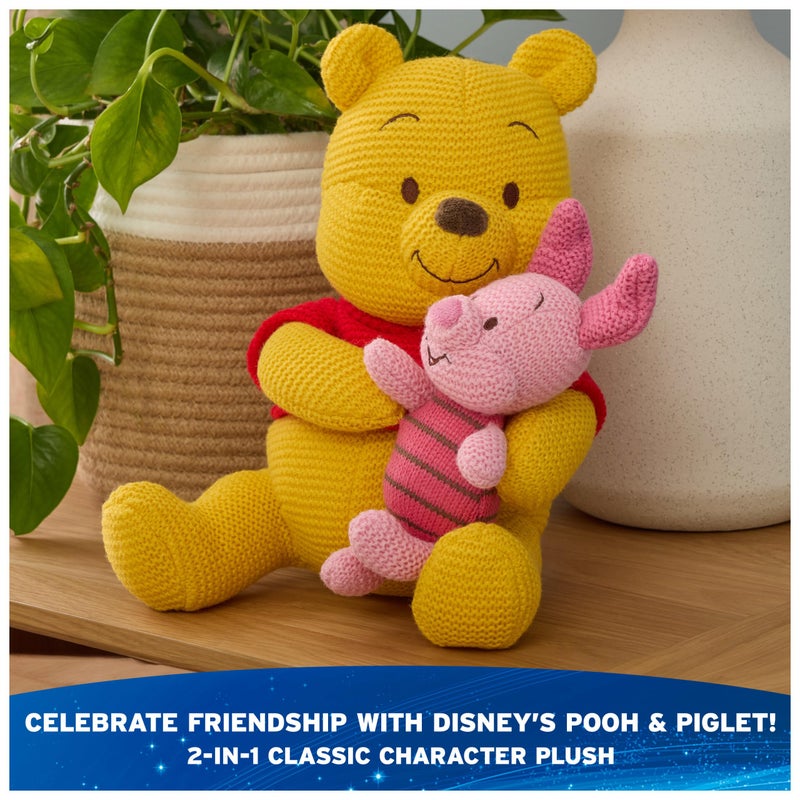 GUND Disney Official Pooh and Piglet Knit Plush, Winnie The Pooh, Stuffed Animal for Ages 1 and Up, Yellow/Pink, 10â€ - Image 2