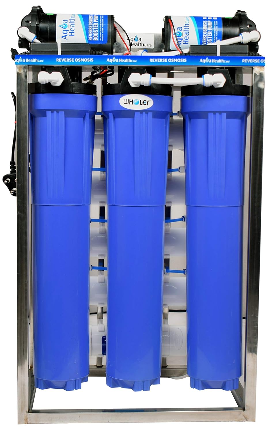 WHOLER 50 LPH Commercial RO Water Purifier Plant 50 Liter with Auto Shut Off with Tds Adjester Full Stainless Steel Body Works Upto 3000 tds