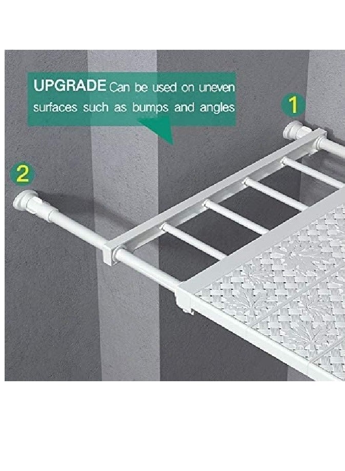 Organized Home Tension Shelf Expandable Clothes Closet Organizer Rack Adjustable DIY Wardrobe Dividers Separator White - Image 5