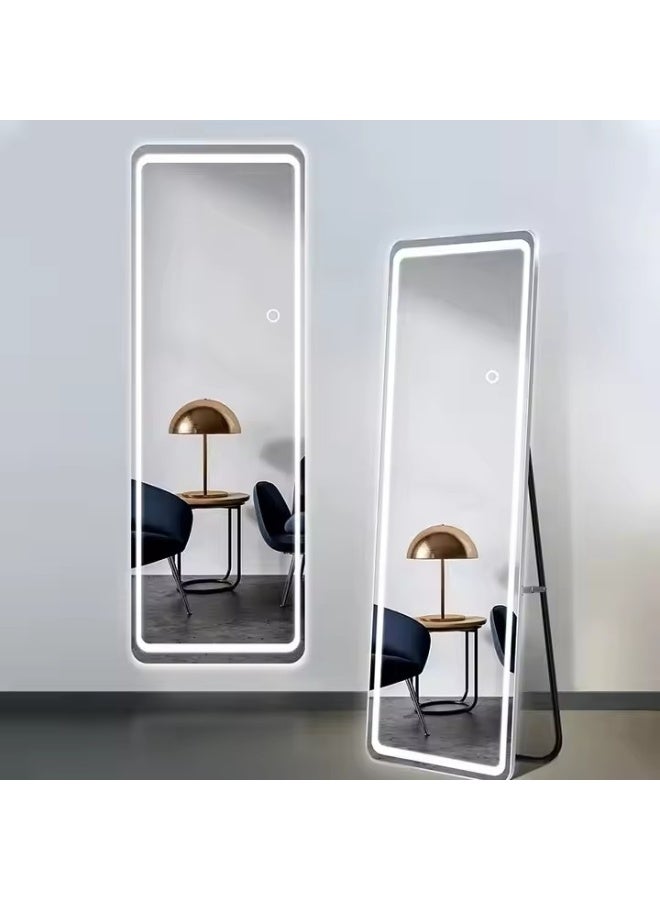 Y&D Full Length Mirror with Lights 160 x 50 cm LED Floor Standing Rectangular Mirror Adjustable Brightness & Color Modern Style for Living Room - Image 2