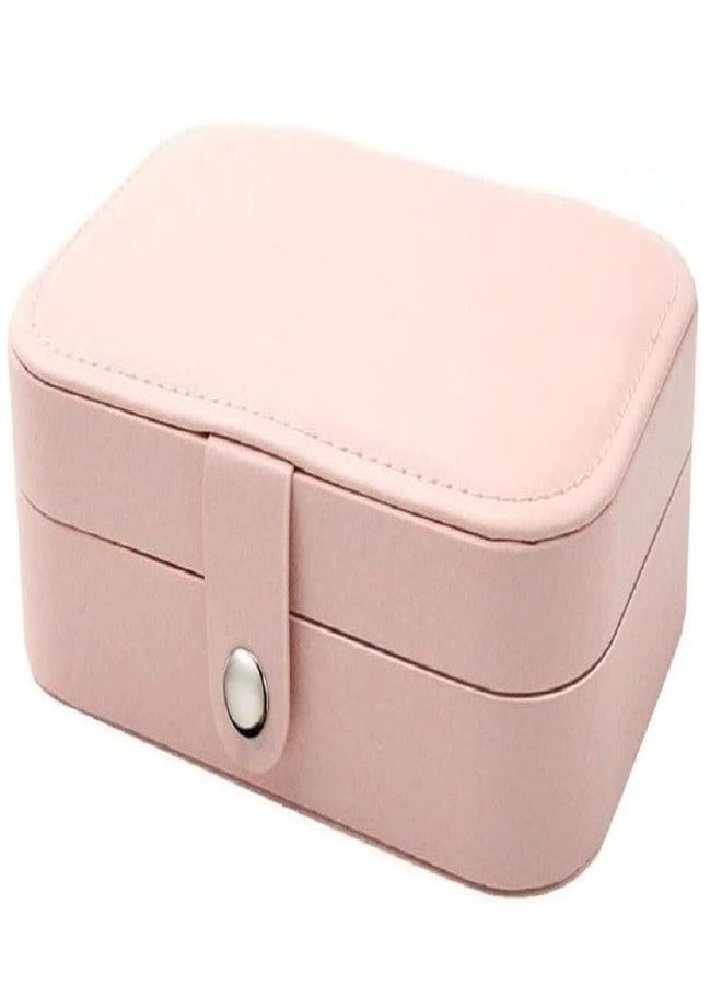 Naivete Leather Double Layer Portable Travel Small Jewelry Necklace Earring Ring Storage Box For Women And Girls, (Pack Of 1, Multi Colour) - Image 4