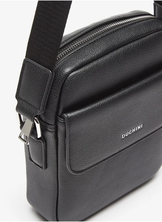 DUCHINI Duchini Plain Crossbody Bag with Adjustable Strap and Zip Closure