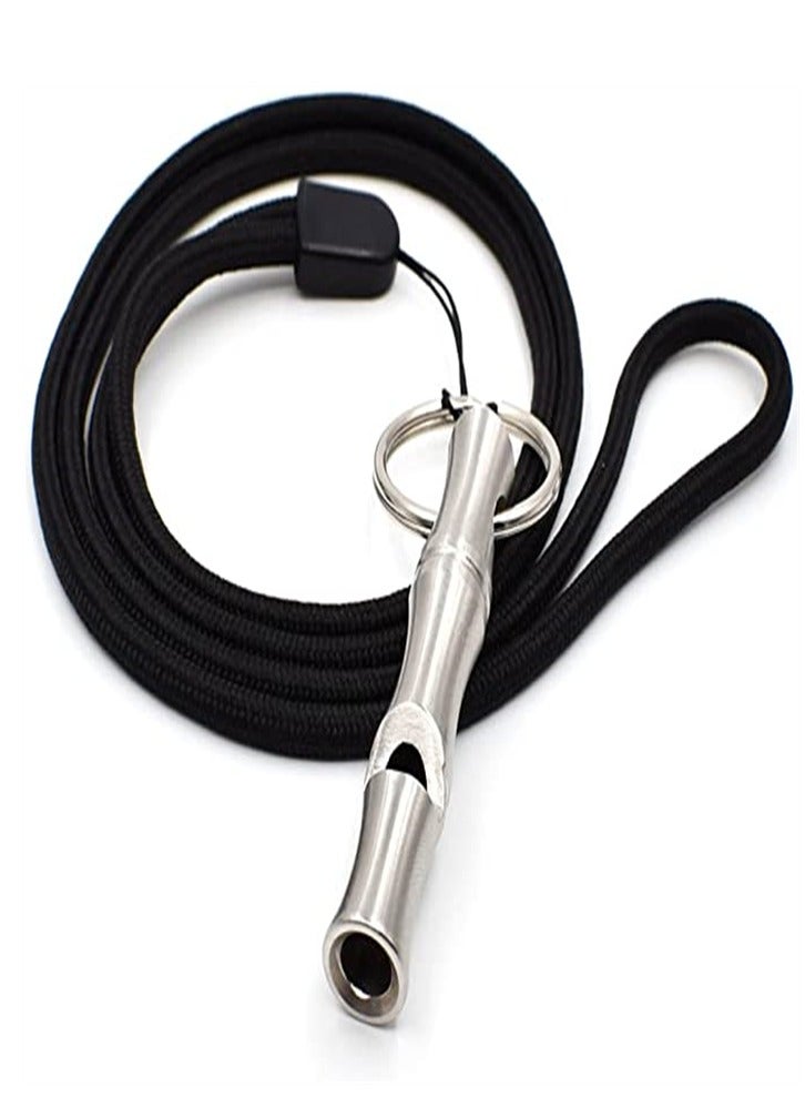Emergency Whistles with Key Ring  and Stainless Steel Whistle with Collar and Key Fob 54 x 10 mm  - Image 2