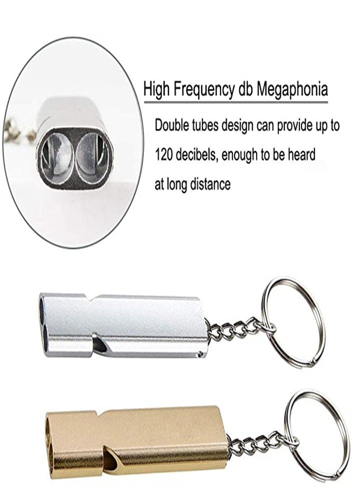 Emergency Whistles with Key Ring  and Stainless Steel Whistle with Collar and Key Fob 54 x 10 mm  - Image 5