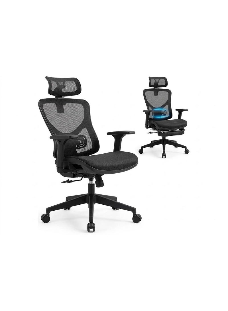 Professional Ergonomic Office Chair with Adjustable Lumbar Support, 3D Headrest, and 3D Armrests - Image 5