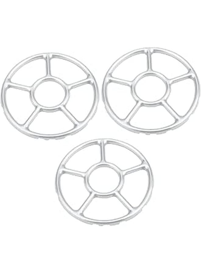 Galvanized Steel Gas Stove Pot Support Racks 3Pcs Slip Design For Enhanced Stability - Image 1