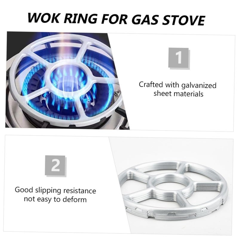 Galvanized Steel Gas Stove Pot Support Racks 3Pcs Slip Design For Enhanced Stability - Image 5