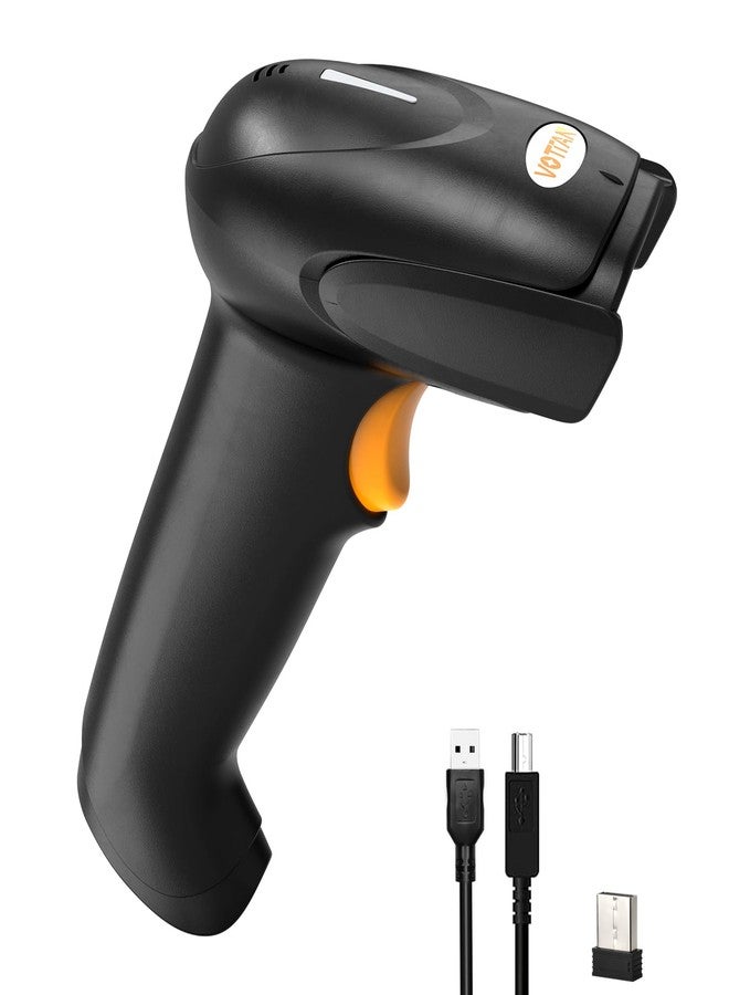 VOTTAN QR 2D Barcode Scanner, Bluetooth & 2.4G Wireless & USB Wired Connect iPad Phone Tablet PC POS, UPC EAN 1D PDF417 Data Matrix 2D Handheld Barcode Scanner - Image 1