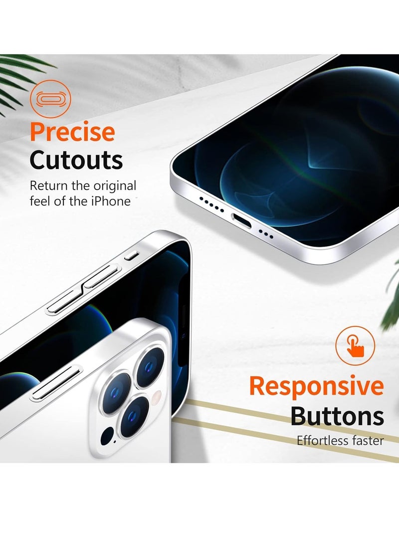 ELTRAZONE Slim iPhone 15 Pro Case – 0.2mm Thin, Lightweight with Translucent Matte Finish, Anti-Fingerprint and Yellowing Protection (White) - Image 4