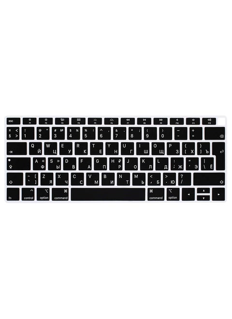 Russian Language Silicone Keyboard Cover Skin for MacBook Newest Air 13 Inch 2018 Release A1932 with Retina Display and Touch ID European Layout