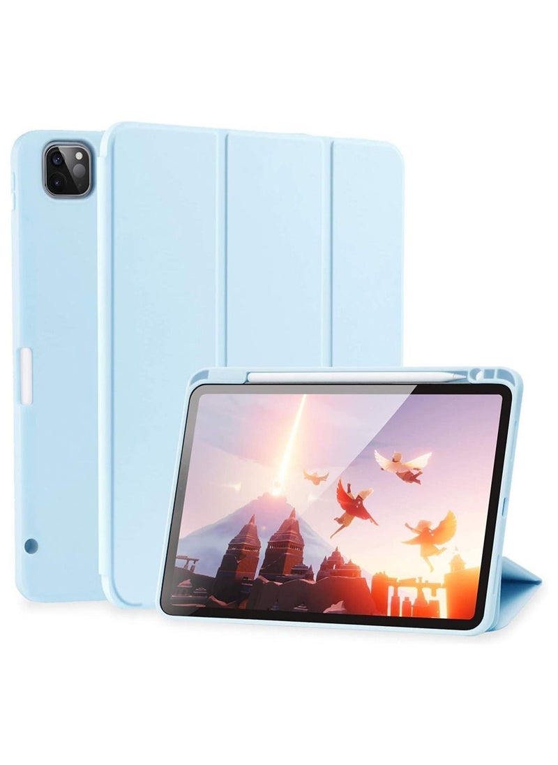 Case for iPad Pro 11 Inch 2021(3rd Gen)/2020(2nd Gen) with Pencil Holder [Support iPad 2nd Pencil Charging/Pair] Slim Trifold Stand, Smart Protective Case Cover - Image 1