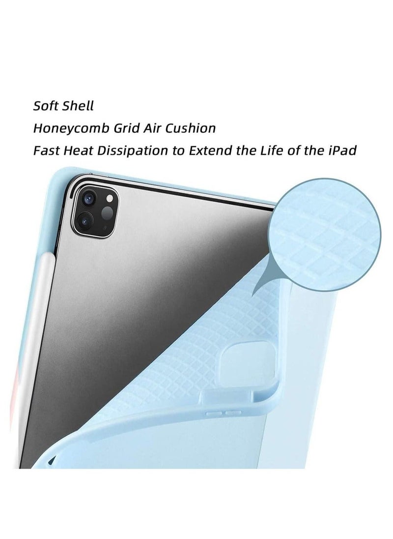 Case for iPad Pro 11 Inch 2021(3rd Gen)/2020(2nd Gen) with Pencil Holder [Support iPad 2nd Pencil Charging/Pair] Slim Trifold Stand, Smart Protective Case Cover - Image 3