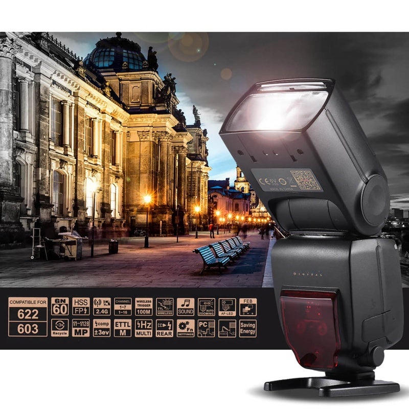 TTL Speedlite: 2.4G Wireless GN60, 1/8000s HSS, TTL/M/MULTI Mode - Remote Flash Group Control, YN622N & RF603 Compatible for Nikon Cameras - Image 5