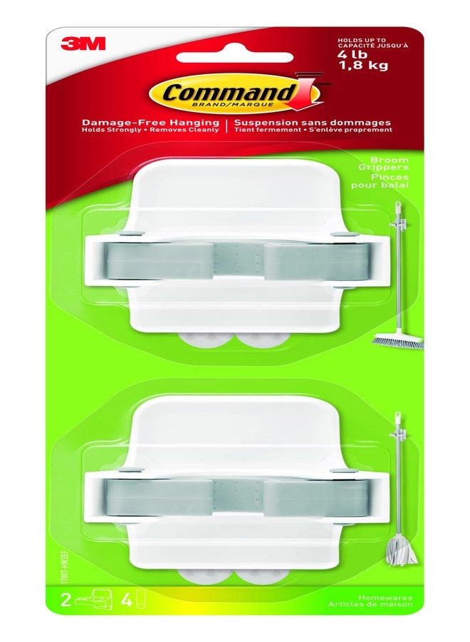 Command 2 Pack Adhesive Broom Gripper Clips - Image 1