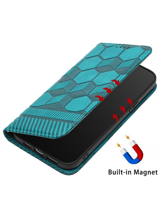 زبون جراب هاتف iPhone 13 من الجلد المغناطيسي بتصميم كرة القدم - Image 5