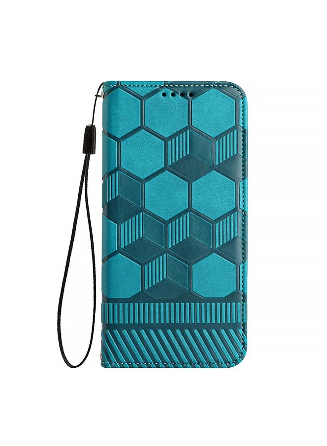 زبون جراب هاتف iPhone 13 من الجلد المغناطيسي بتصميم كرة القدم - Image 2