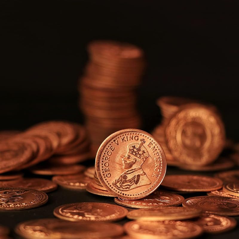 ROLIMOLI Copper Coins for puja holy Purpose Set of 43 Coins for Spiritual and Religious Purpose - Image 2