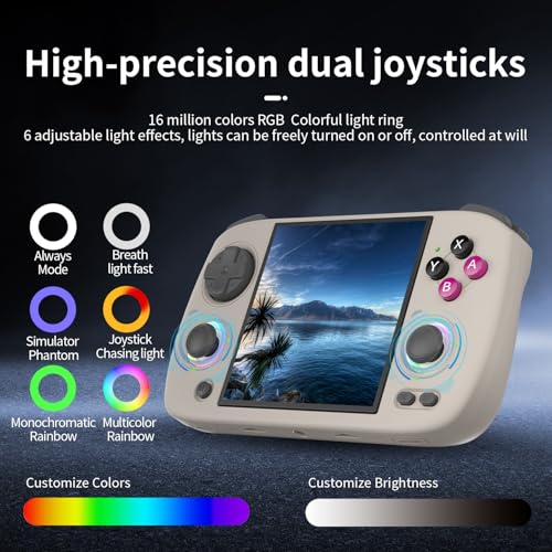 Voacle RG CubeXX Retro Handheld Game Console , 3.95 Inch IPS Screen Linux System Built-in 64G TF Card 5056 Games Support TV Output 5G WiFi Bluetooth 4.2(Gray) - Image 4