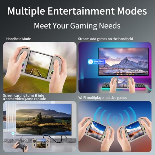Voacle RG CubeXX Retro Handheld Game Console , 3.95 Inch IPS Screen Linux System Built-in 64G TF Card 5056 Games Support TV Output 5G WiFi Bluetooth 4.2(Gray) - Image 3