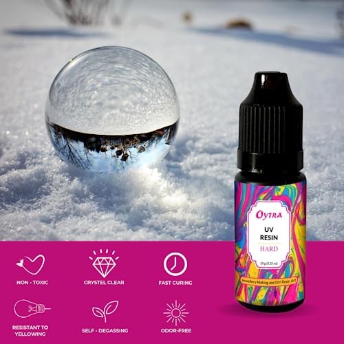 Oytra UV Resin Hard Clear Glossy Finish for Artists and Professionals Polymer Clay Gloss DIY Jewelry Craft Decoration Casting Coating (20 Grams) - Image 3