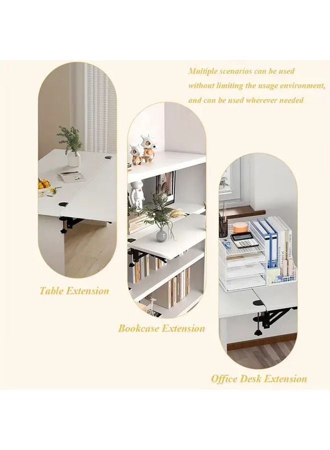 Black Adjustable Desk Keyboard Tray Support Bracket Extension Plate Holder Set - Image 5