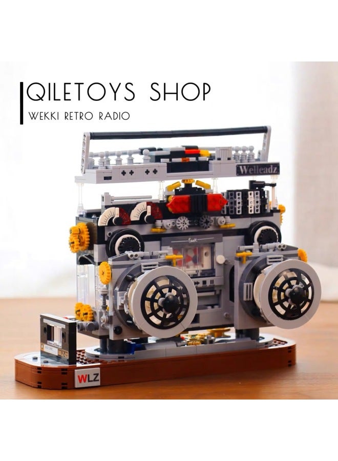 مكعبات بناء من الطوب وكاميرا قديمة مجمعة يدويًا، نموذج لعبة للزينة للأولاد والبنات وأعياد الميلاد والتخرج 61 هدية