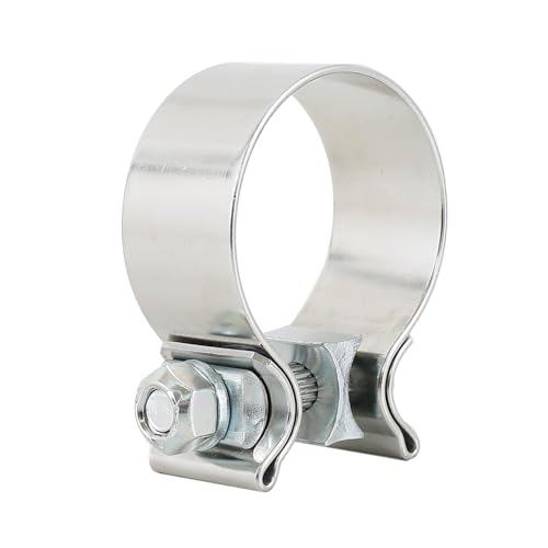 Elifecenter Universal ID 3 inch Exhaust Clamp, Stainless Steel 3 inch Narrow Band Lap Joint Clamp - Image 1