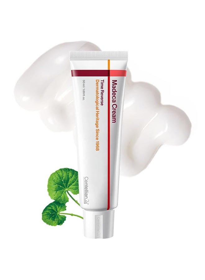 سنتيليان 24 Madeca Cream Time Reverse (1.69fl oz) - متقدمة سريعة الامتصاص والمغذية، الهيدرات، الشركات وتقليل التجاعيد، منخفض التهيج، العناية بالبشرة الكورية Centella Asiatica، الكولاجين - Image 1