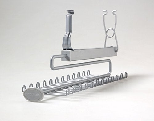 ClosetMaid 78060 Sliding Tie & Belt Rack for Wire Shelving, Satin Chrome, 7x4.5x15.5 inch - Image 2