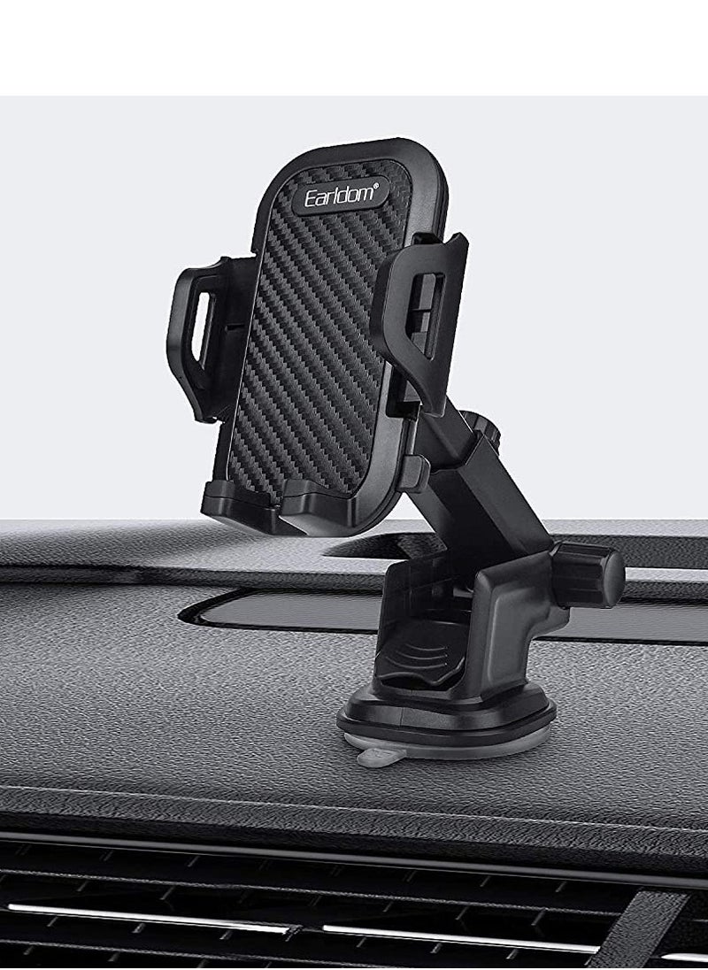 Earldom Earldom EH59 Car Phone Holder – Strong Suction Cup – 360° Rotation – Mounts on Windshield & Dashboard – Black  - Image 4