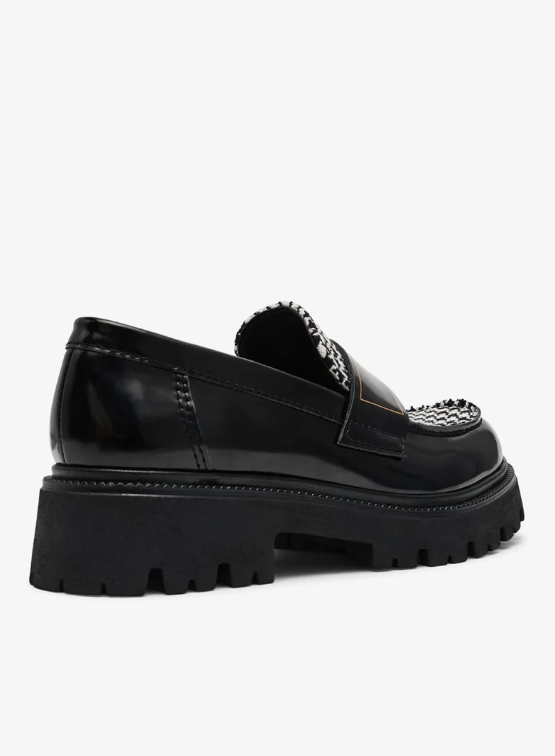 ستيف مادن Steve madden file-away women's black/white loafers