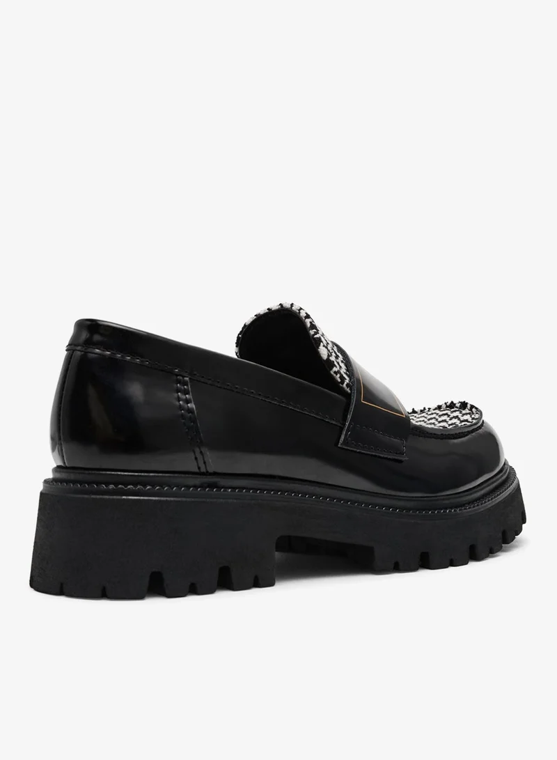 ستيف مادن Steve madden file-away women's black/white loafers