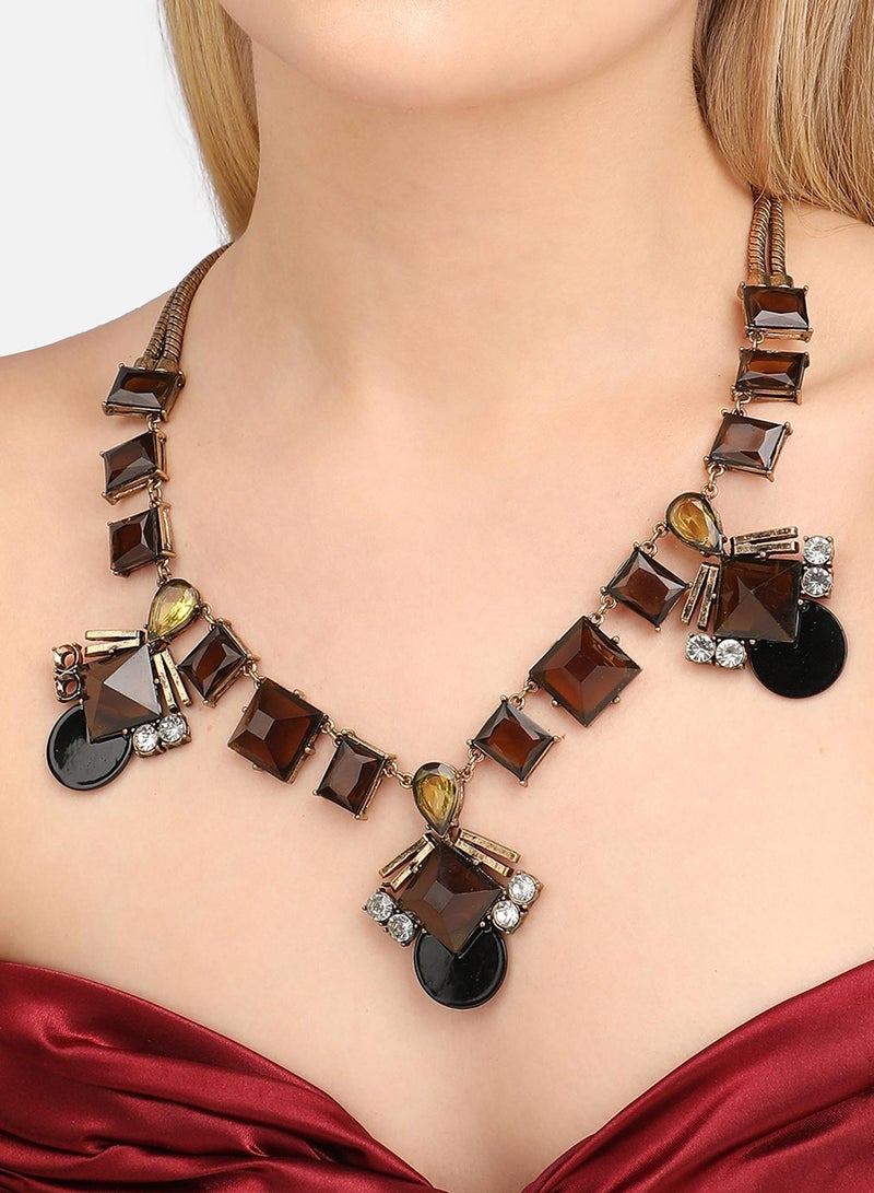 SOHI Designer Statement Stone Artificial Necklace Jewellery  - Image 1