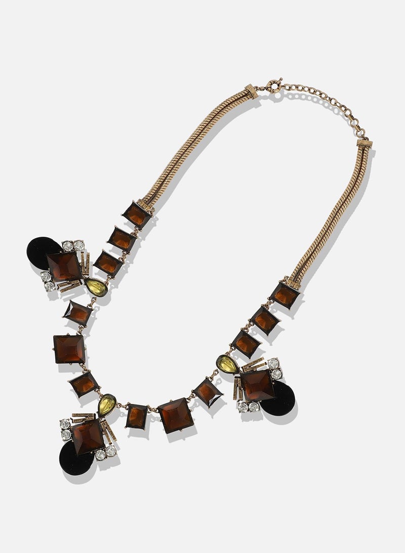 SOHI Designer Statement Stone Artificial Necklace Jewellery  - Image 2