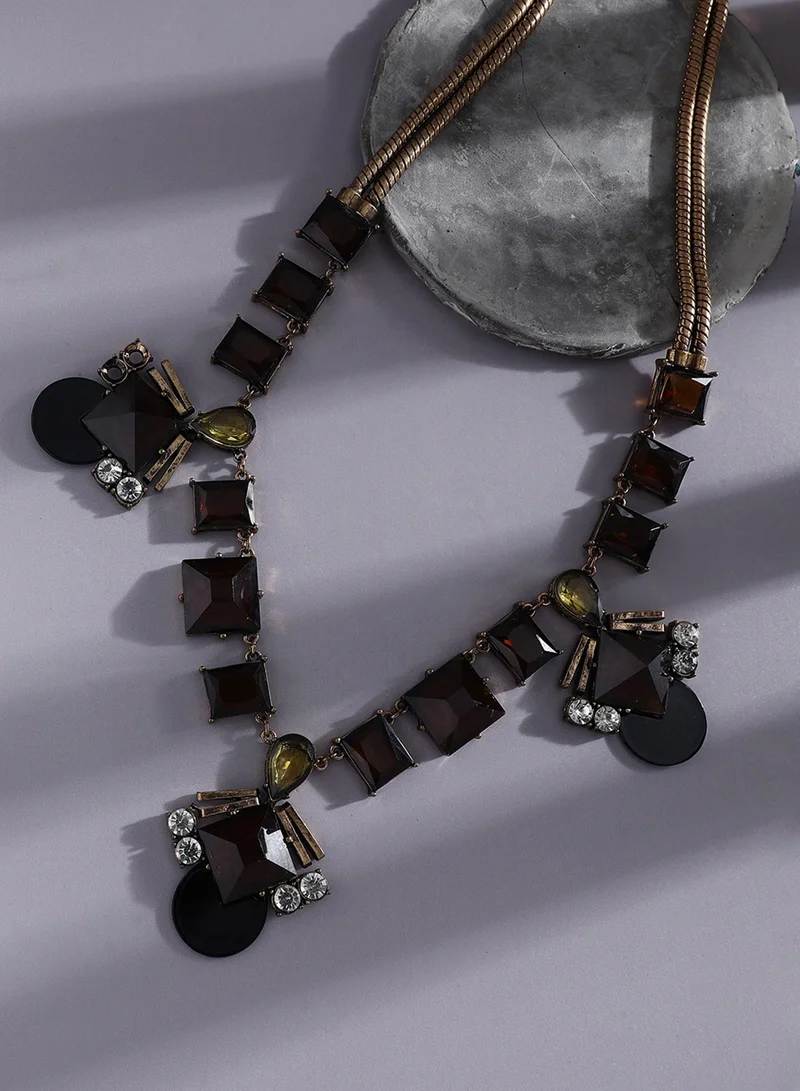 SOHI Designer Statement Stone Artificial Necklace Jewellery