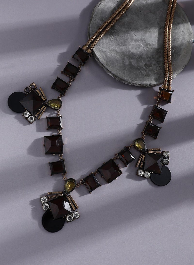 SOHI Designer Statement Stone Artificial Necklace Jewellery  - Image 5