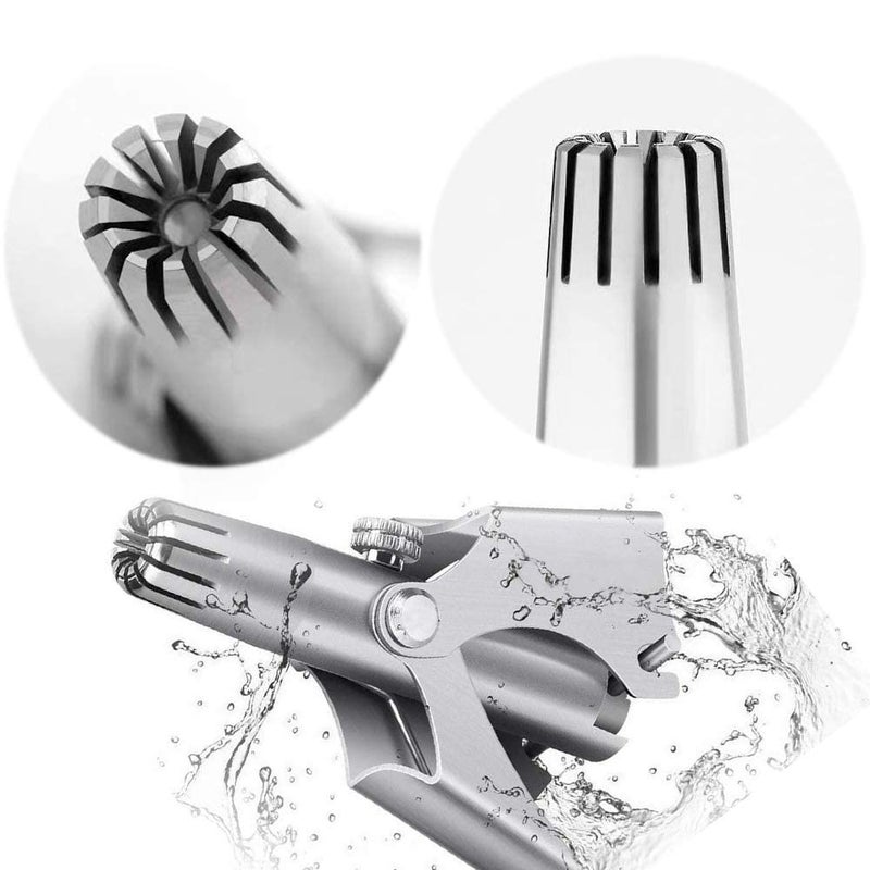 JMC Manual Nose & Ear Hair Clipper Trimmer for Men & Women - Stainless Steel Painless Nose Hair Trimmer with Storage Case and Cleaning Brush for Travel User Friendly - Image 4