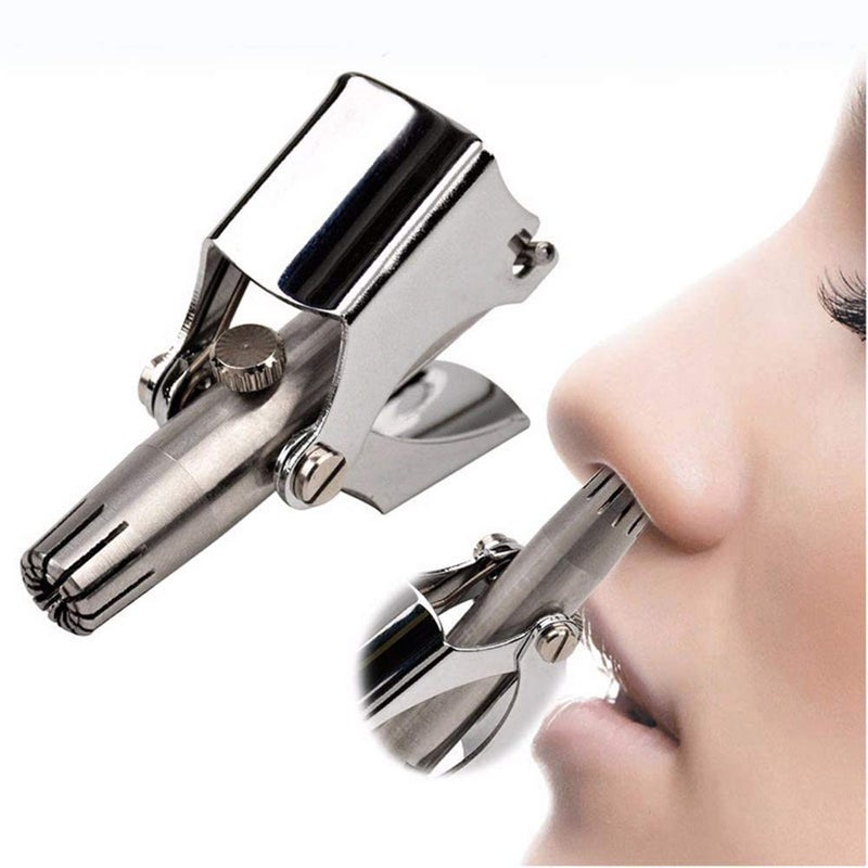 JMC Manual Nose & Ear Hair Clipper Trimmer for Men & Women - Stainless Steel Painless Nose Hair Trimmer with Storage Case and Cleaning Brush for Travel User Friendly - Image 2