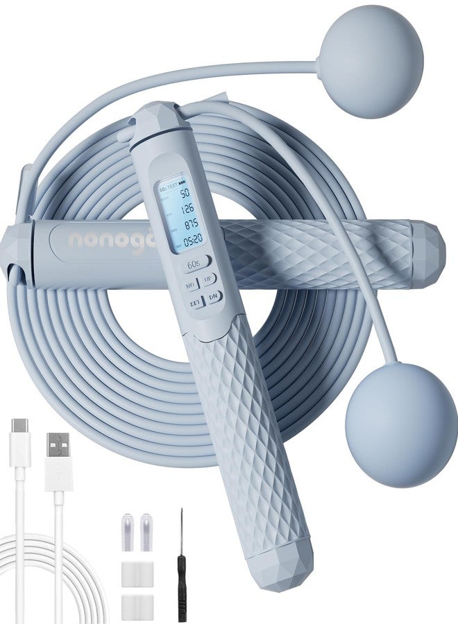 nonogo Cordless Jump Rope with Counter for Fitness - Adjustable Smart Skipping Rope For Men Women Kids Outdoor Speed Boxing Crossfit Workout Exercise Cardio - Image 1