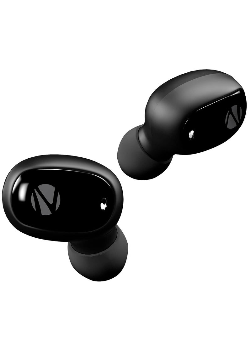 ZEBRONICS - Zeb-Sound 1 TWS Earbuds with BT5.0, Up to 12H Playback, Touch Controls, Voice Assistant, Splash Proof Type C Portable Charging Case, Wireless - Image 1