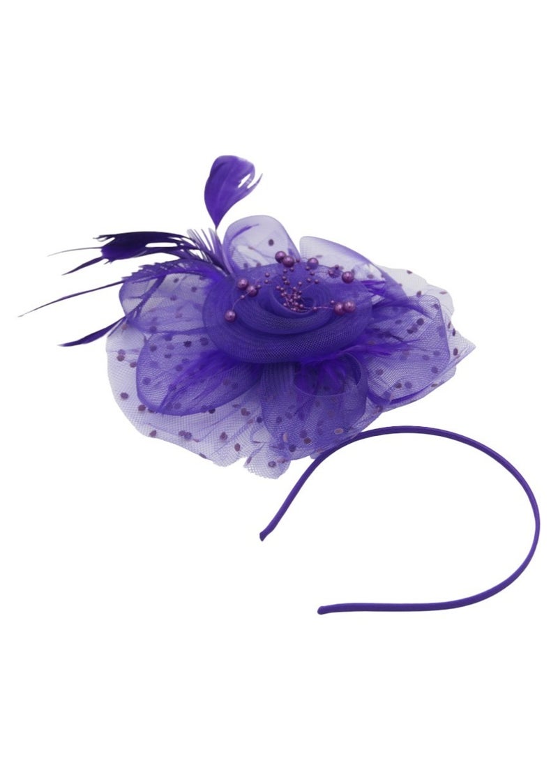 Bidani Aina Flower Headband - Violet - Image 3