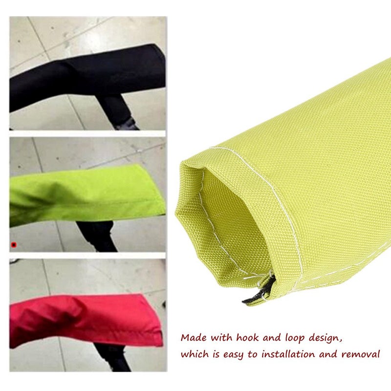 Fdit Baby Pushchair Stroller Fabric Handle Bar Pushchair Handlebar Warmer Gloves Cover (Black) - Image 4
