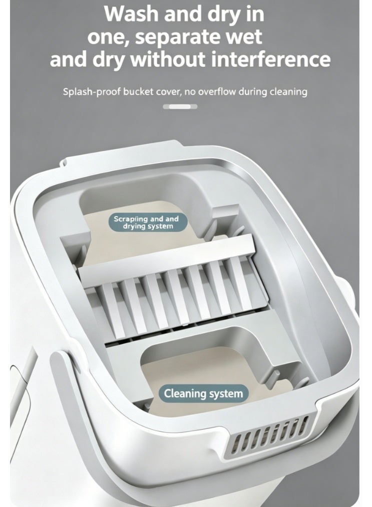 dreamons link Premium Flat Mop & Bucket System - All-in-One Cleaning Solution - Image 3