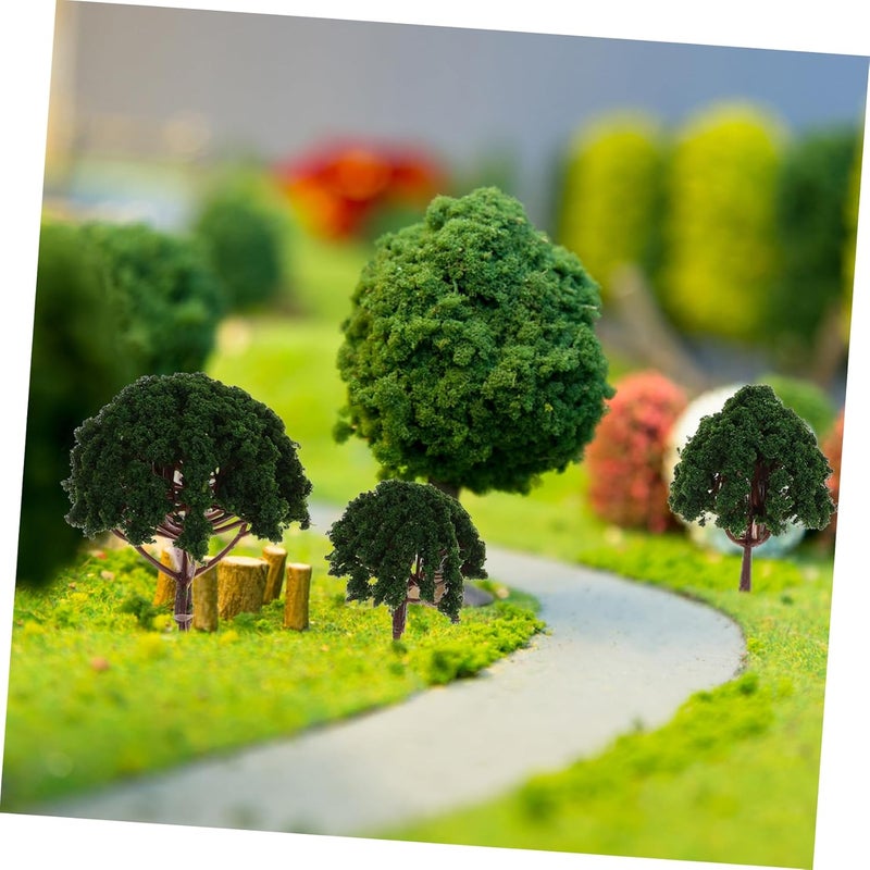Defect free upgraded substance SHINEOFI 20Pcs Model Scenery Trees Dark Green Landscape Accessories for Train and Projects for Model Layouts and Scenery Enhancements Varied global sizing picks - Image 3