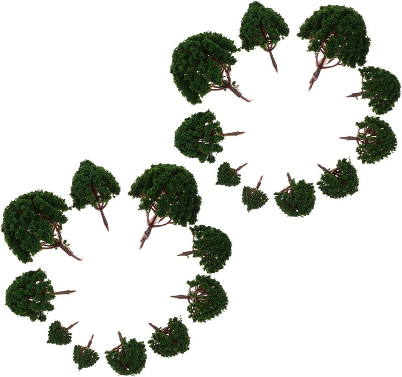 Defect free upgraded substance SHINEOFI 20Pcs Model Scenery Trees Dark Green Landscape Accessories for Train and Projects for Model Layouts and Scenery Enhancements Varied global sizing picks - Image 1